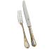 Place fork in silver lated and gilding - Ercuis